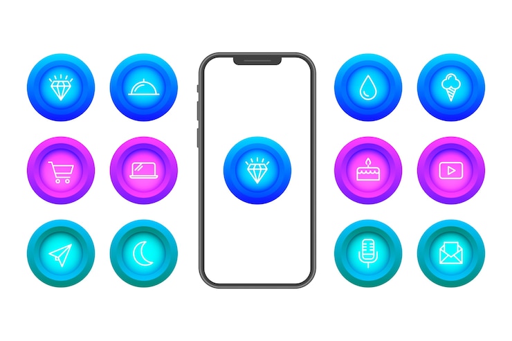 Free Vector instagram gradient stories highlights