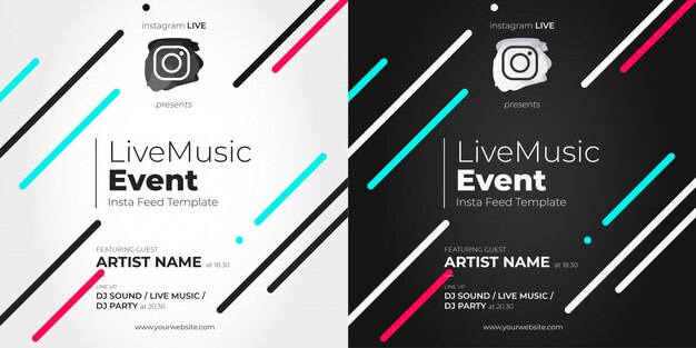 Download Free Instagram Live Event Template With Lines Free Vector Use our free logo maker to create a logo and build your brand. Put your logo on business cards, promotional products, or your website for brand visibility.