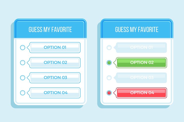 Free Vector instagram poll sticker set