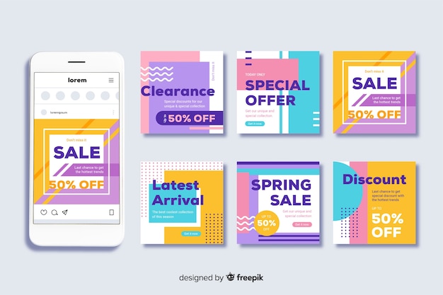 Instagram post collection template for sales