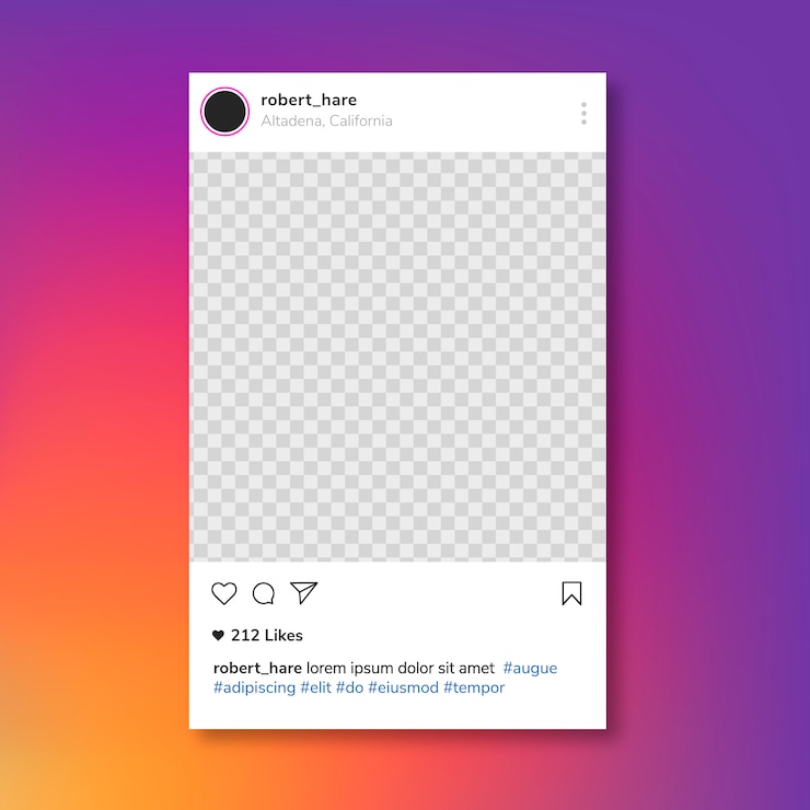Free Vector instagram post frame