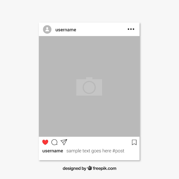 Исходный шаблон Instagram с уведомлениями