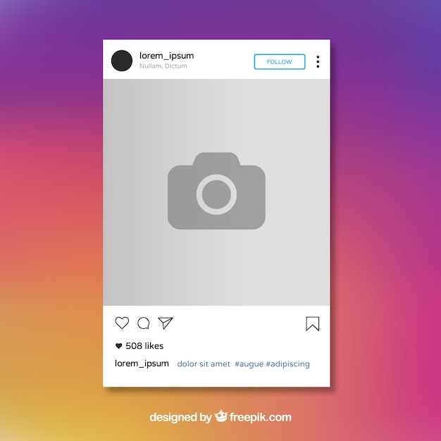 Vettore gratuito modello post di instagram