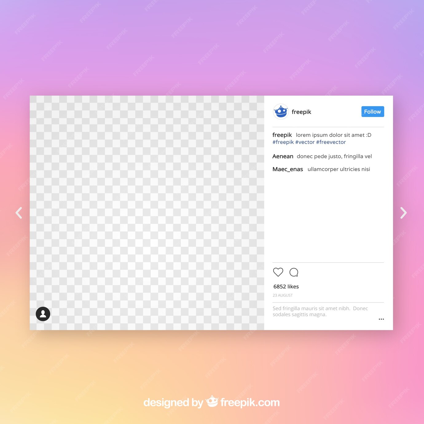 Instagram投稿テンプレート 無料のベクター