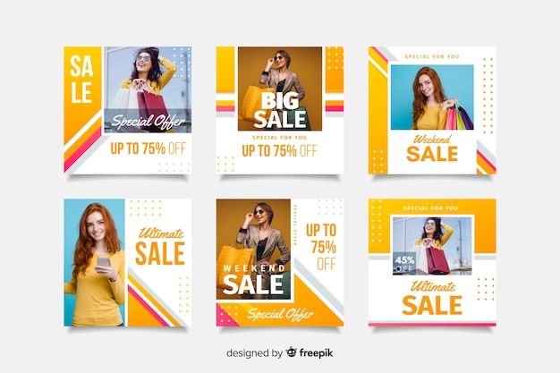 Instagram post with flash sales template