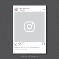 Instagram post with transparent background