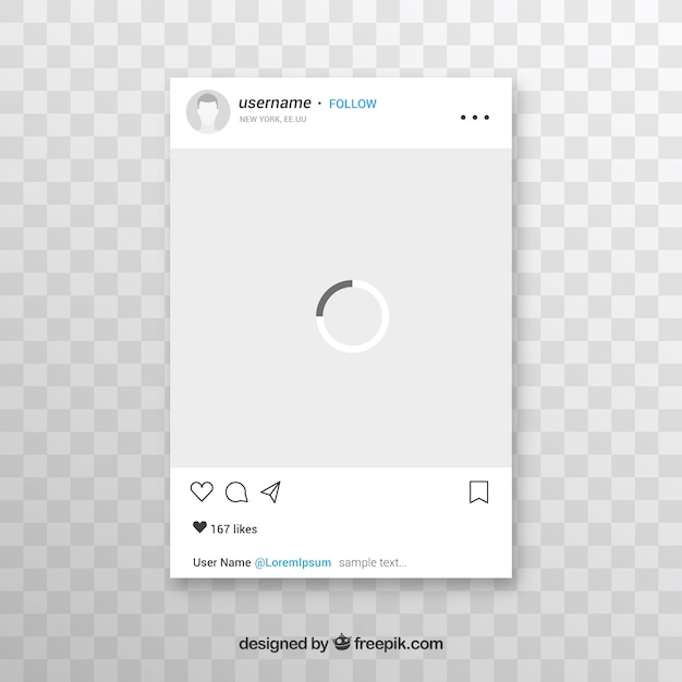 Сообщение Instagram с прозрачным фоном