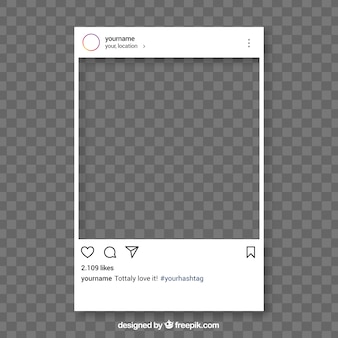 Сообщение instagram с прозрачным фоном