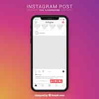 Free vector instagram post with transparent background