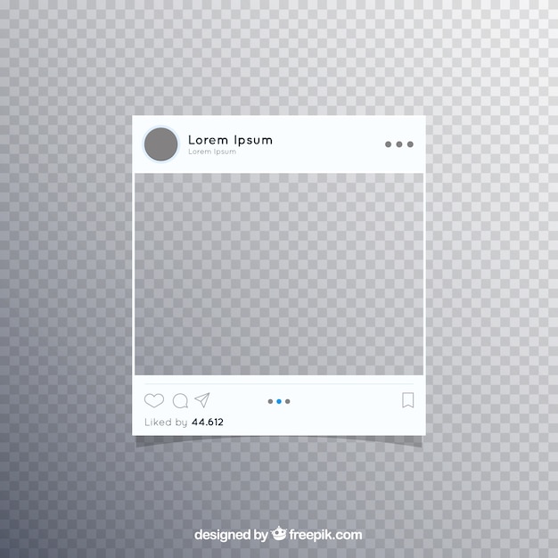 Free vector instagram post with transparent background