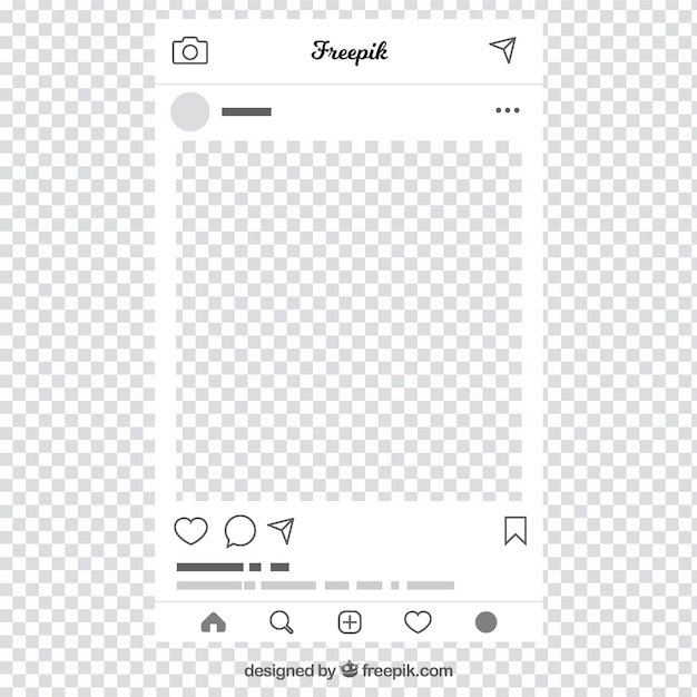 Vettore gratuito post instagram con sfondo trasparente