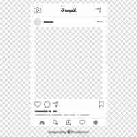 Vettore gratuito post instagram con sfondo trasparente