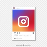 Post instagram con sfondo trasparente