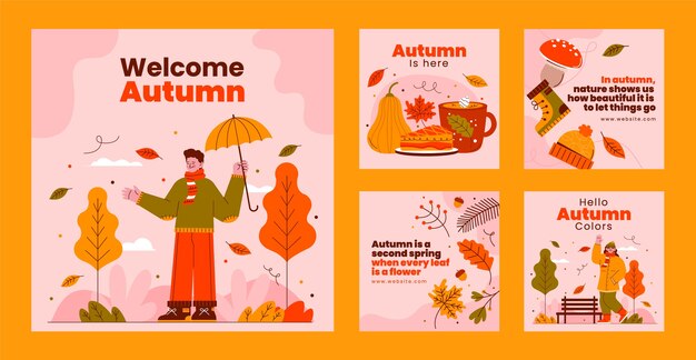 instagram posts collection for autumn season celebration