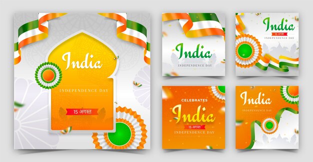 Instagram posts collection for india independence day celebration