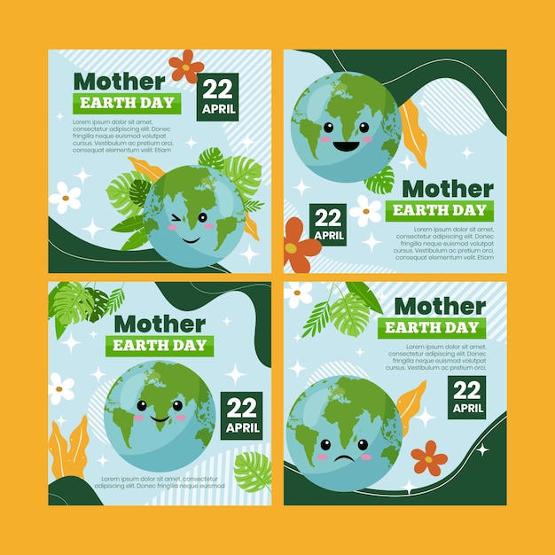 Instagram posts collection for mother earth day celebration