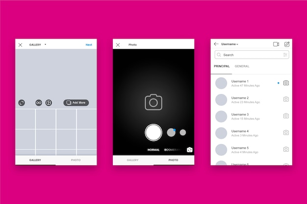 Free vector instagram profile interface template