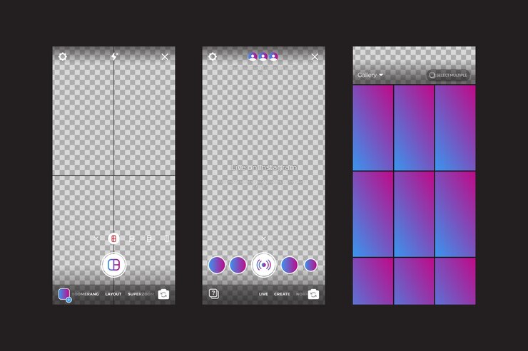 Free Vector instagram profile interface template