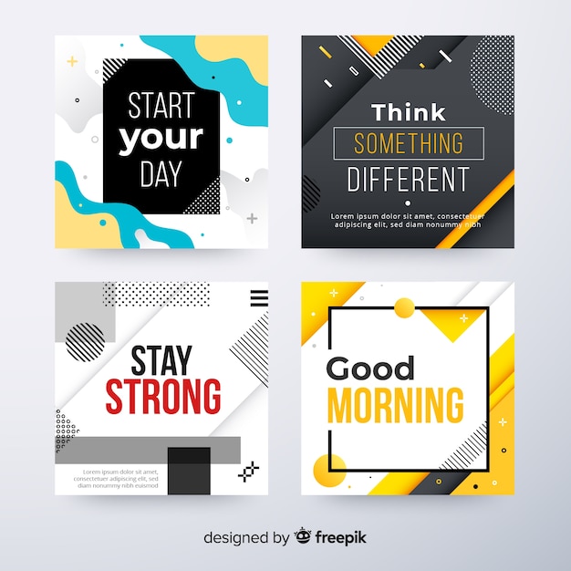 Free vector instagram sale post collection