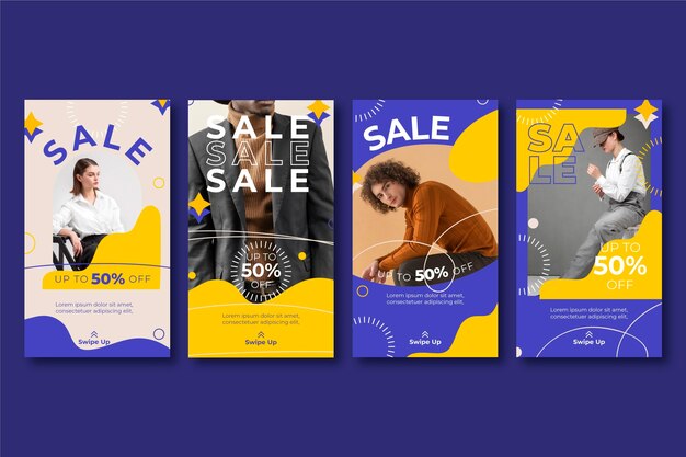 Instagram sale stories collection with photo