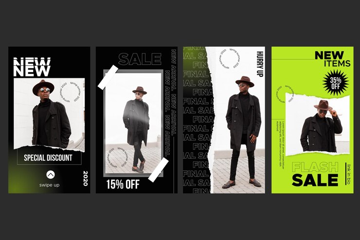 Free Vector instagram sale stories collection