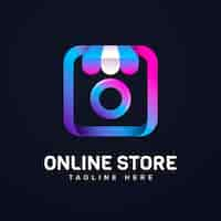 Free vector instagram shop logo design