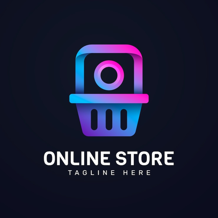 Free Vector instagram shop logo design