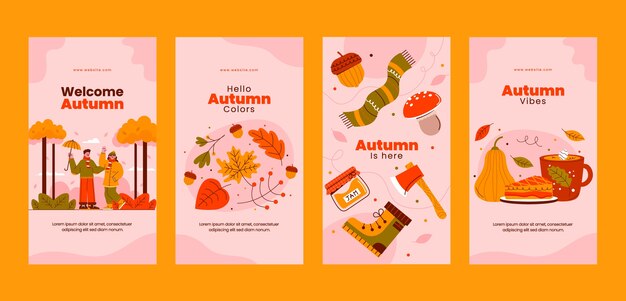 instagram stories collection for autumn season celebration