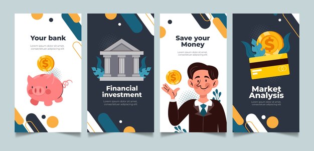 Instagram stories collection for bank and finance