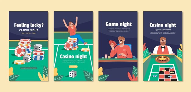 instagram stories collection for casino experience and gambling