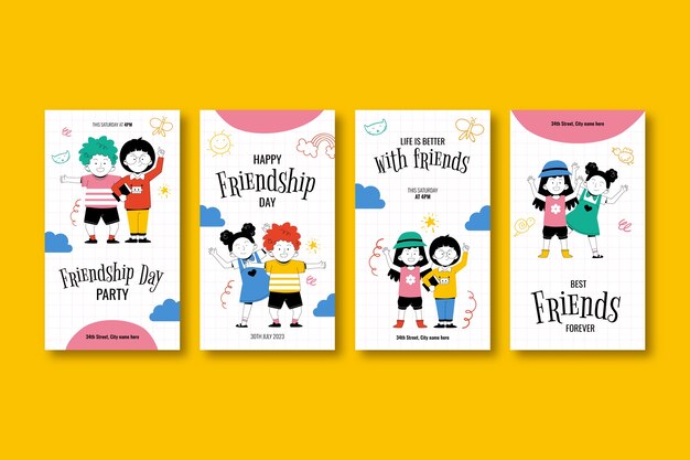 instagram stories collection for international friendship day celebration