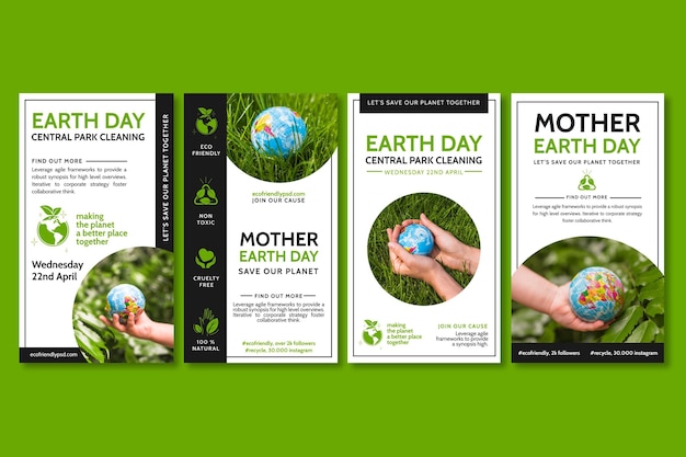 Instagram stories collection for mother earth day celebration