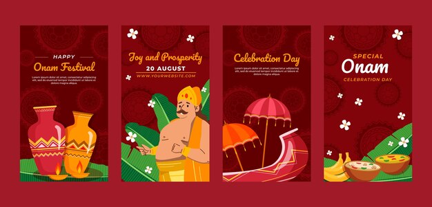 Instagram stories collection for onam festival celebration