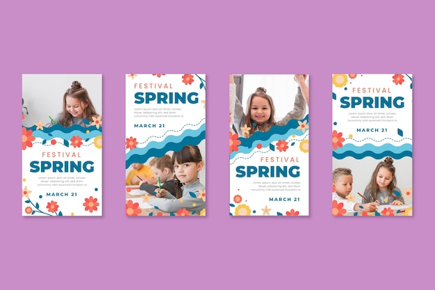 Instagram stories collection for spring with kids