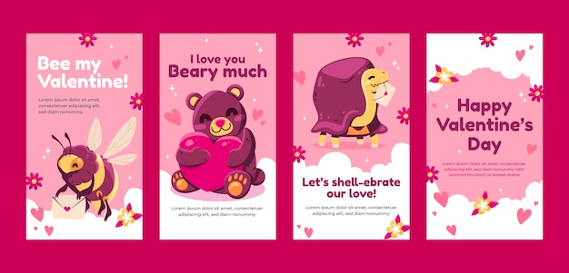 Instagram stories collection for valentine's day celebration