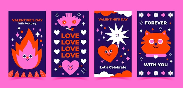 Instagram stories collection for valentines day celebration