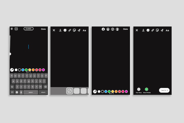Instagram stories interface template