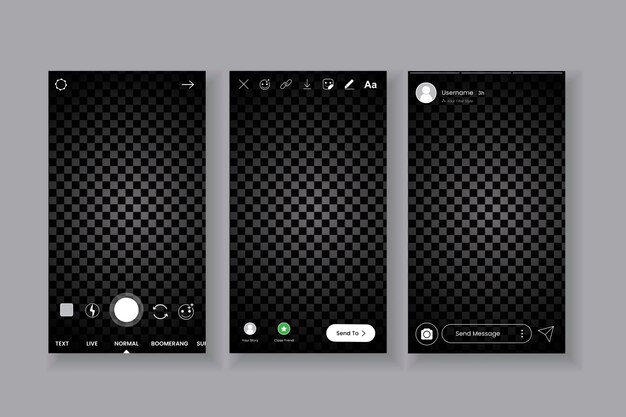 Instagram stories interface template