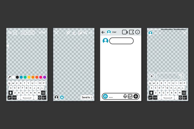Шаблон интерфейса для Instagram-историй