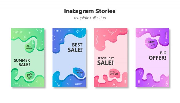 Instagram stories template vector