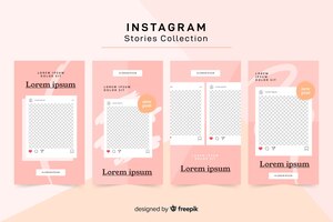 Instagram stories template with empty frame