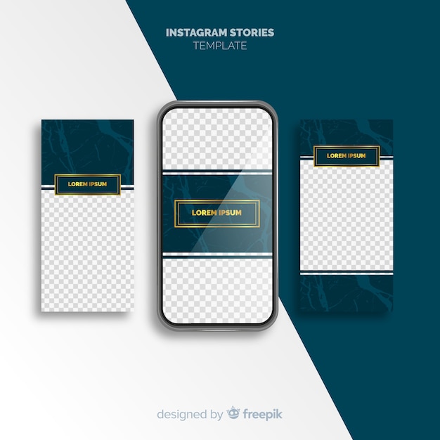 Free vector instagram stories template