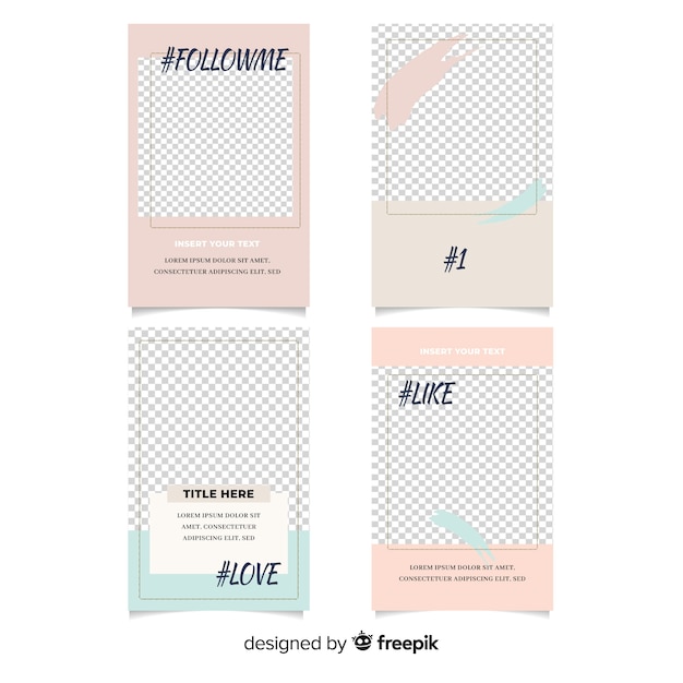 Free vector instagram stories template