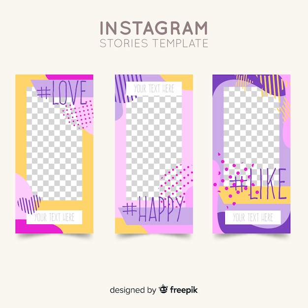 Free vector instagram stories template