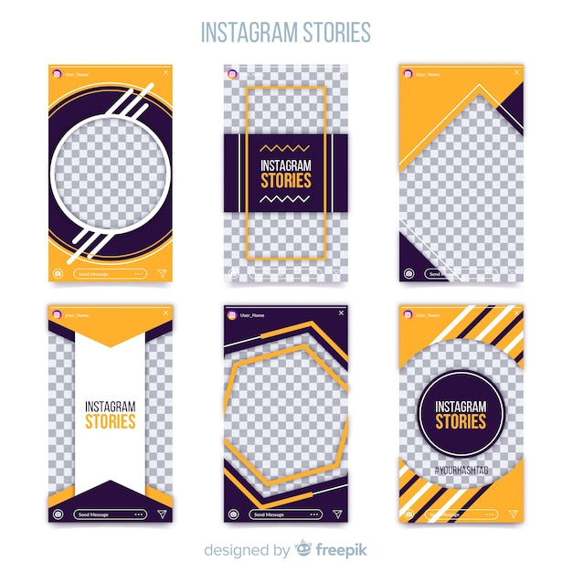 Free vector instagram stories template