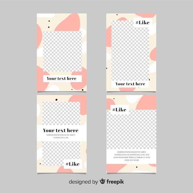 Free vector instagram stories template