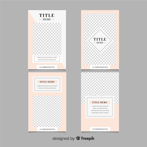 Free vector instagram stories template