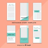 Vettore gratuito modello di storie di instagram