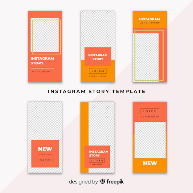 Free vector instagram stories template