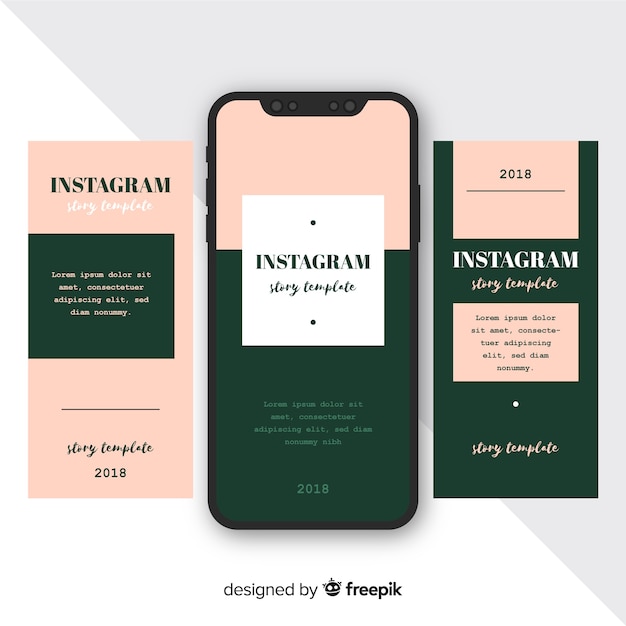 Free vector instagram stories template